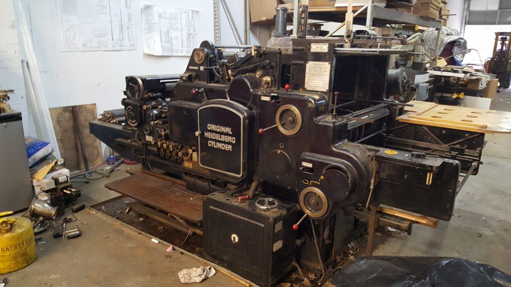 Heidelberg 28" Cylinder Press For Sale (856) 217.3488
