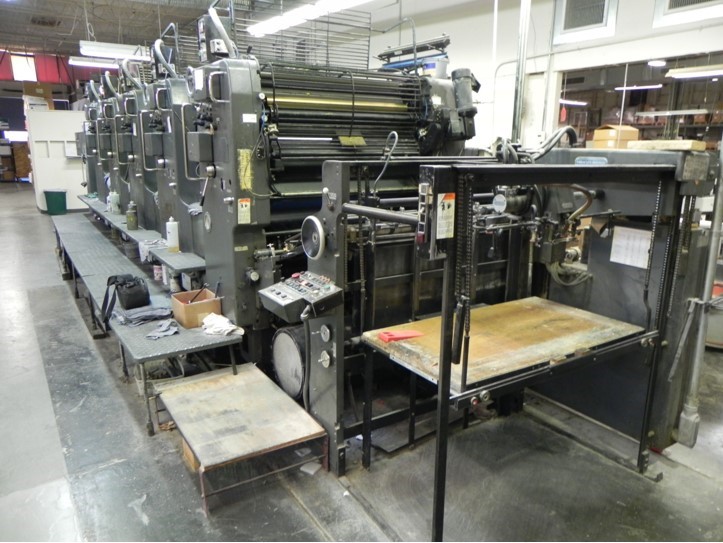Heidelberg SM 102F, 5-Color Straight Offset Printing Press